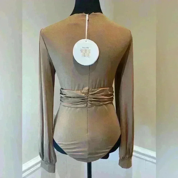 NWT Princess Polly LONG SLEEVE BODYSUIT BEIGE 6 - Picture 14 of 15